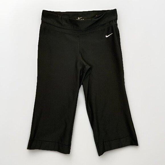 Nike Women's Capri Pants Size S Dri-Fit Black Compression Athletic Exercise - Picture 1 of 13
